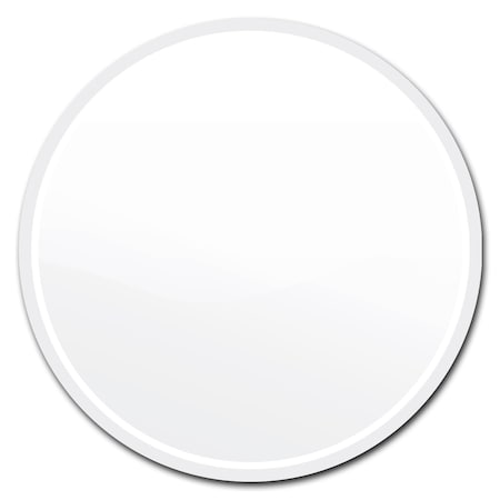 Signmission White Circle Vinyl Laminated Decal D-16-CIR-White